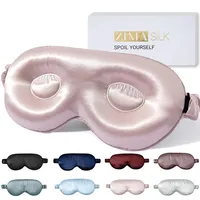 ZIMASILK Einstellbare Schlafmaske aus reiner Maulbeerseide, 3D-Konturierte Cup-Augenmaske zum Schlafen, Superweiche, atmungsaktive Augenbinde, blockiert perfekt Licht zum Schlafen.(Rose)