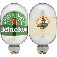 Heineken Helles Bier, 8 l Fass & Birra Moretti Helles Bier, 8 l Fass