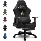luxuskollektion Symino Gaming Stuhl Hochwertiger Stoff Schwarz