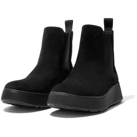 FitFlop F-Mode Suede Flatform Chelsea Boots schwarz 40