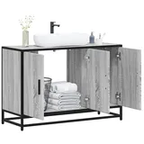 vidaXL Waschbeckenunterschrank 90 x 60 x 33 cm Grau