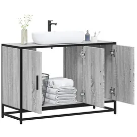 vidaXL Waschbeckenunterschrank 90 x 60 x 33 cm Grau