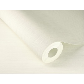 Rasch Textil Rasch Tapete 537604 - Weiße Vliestapete Uni mit feiner Linien-Struktur, Kollektion Curiosity - 10,05m x 0,53m