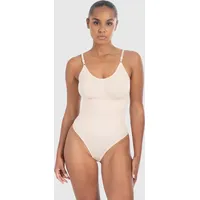 SMILODOX Damen Shapewear String Bodysuit Nysa Nude blütenblattbeige M