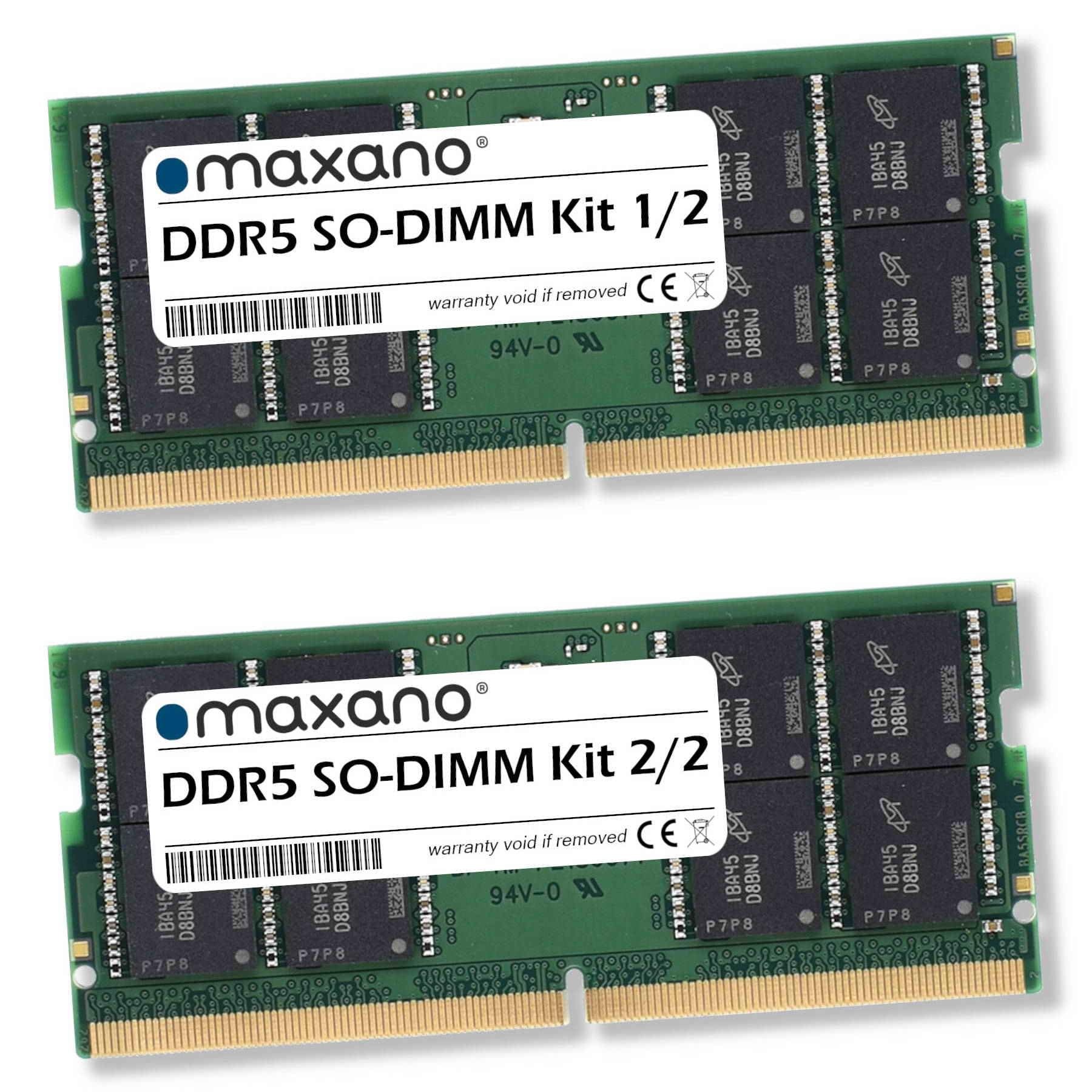 Maxano 64GB Kit 2X 32GB RAM kompatibel mit Dell Latitude 5540 (DDR5) (PC5-38400 SO-DIMM Arbeitsspeicher)