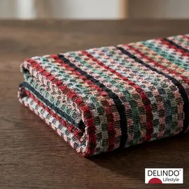 Delindo Lifestyle Grubentücher aus 100% Baumwolle, bunt kariert, 5er Set, Geschirrtücher in 50x90 cm