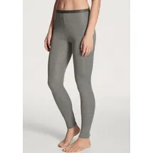CALIDA Leggings True Confidence wärmend, elastisch, Feinripp-Qualität, atmungsaktiv, weich grau XXS (32/34)