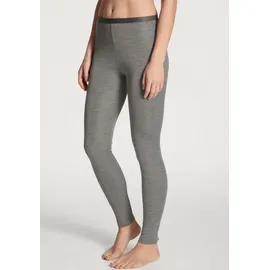 CALIDA Leggings True Confidence wärmend, elastisch, Feinripp-Qualität, atmungsaktiv, weich grau XXS (32/34)