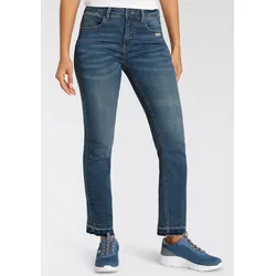 7/8-Jeans »CULOTTE-JEANS«, gerade Passform, modische Abriebeffekte, normale Leibhöhe, Gr. 40 - N-Gr, blue used, , 75494912-40 N-Gr