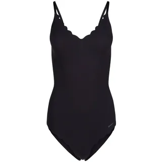 SKINY Damen Body - Unterwäsche, Spaghettiträger, Spitze, V-Ausschnitt, einfarbig Schwarz 42