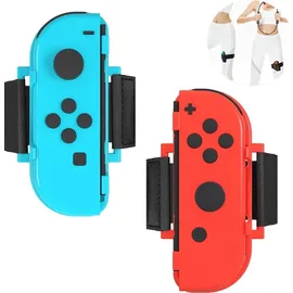 Hurtel 10-in-1 Zubehörpaket für Nintendo Switch Rot/Blau