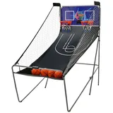 Costway Basketballkorb Arcade-Basketballspiel, inkl. 4 Bällen, klappbar blau