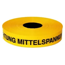 Trassen-Warnband 250m "Achtung Mittelspannungskabel" gelb
