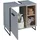 Stella Trading Waschbeckenunterschrank 1 Tür 65 x 60,5 x 38 cm Grau / Eiche Sonoma