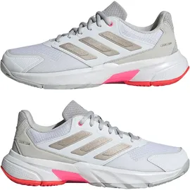 adidas Courtjam Control 3 Cloud White / Iron Metallic / Lucid Red 38