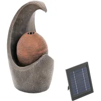 hillvert Solar Gartenbrunnen - Kugel unter Welle - LED-Beleuchtung HT-SF-118