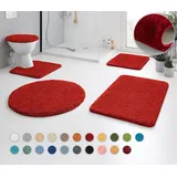 KLEINE WOLKE Badteppich RELAX rot 55 x 65 cm / 60 x 100 cm