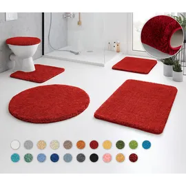 KLEINE WOLKE Badteppich RELAX rot 55 x 65 cm / 60 x 100 cm