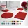 KLEINE WOLKE Badteppich RELAX rot 55 x 65 cm / 60 x 100 cm