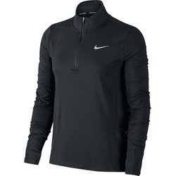NIKE Element 1/2-Zip Laufshirt Damen black/reflective silver L