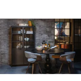 Woood Vitrine Exhibit 99 x 44 x 170 cm Schwarz