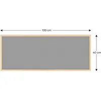 ALLboards Filztafel mit Holzrahmenn cm, Grau