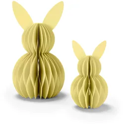Tchibo - 2 Papier-Osterhasen - gelb