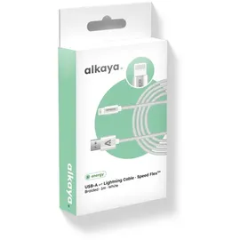 Alkaya USB-A auf Lightning 1 m Weiß