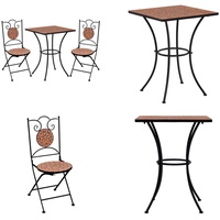 vidaXL 3 tlg. Bistro Set Mosaik Keramik Terrakotta - Mosaik Bistro-Set - Mosaik Bistro-Sets - Bistroset - Bistrosets