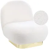 Beliani Sessel LOVIISA Polyester 62 x 76 x 70 cm Weiß/Gold