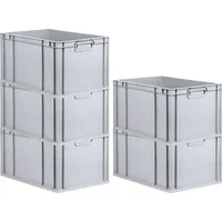 Proregal 5x Eurobox NextGen Economy Griffe geschlossen |HxBxT 32x40x60cm