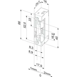 ASSA ABLOY Elektrotüröffner 118E 130 10-24 V AC/DC Dauerent.ja DIN L/R ASSA ABLOY