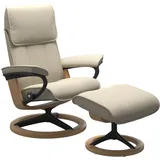 Stressless Admiral M | Signature Untergestell Batick Cream Matt Schwarz Eichefarben