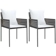vidaXL Gartenstuhl 54 x 61 x 83 cm braun 2 St.