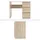 ML-Design Schreibtisch mit 3 Schubladen, 90x76x50 cm, in Sonoma-Eiche,