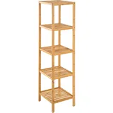Tectake Bambus Standregal 5 Böden 33x33x141cm