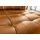 Massivmoebel24 Sessel Echtleder 64 x 83 x 76 cm Cognac mit Armlehnen und Metallbeinen