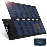 Nicesolar Faltbar 30W Solarpanel Solarmodul Tragbar Solar Ladegerät USB-A&C PD 18W für Handy Tablet Powerbank, 14,4V DC Ausgang für 12V Autos Motorräder Yachten Wohnmobile Batterie off Grid Ladegerät