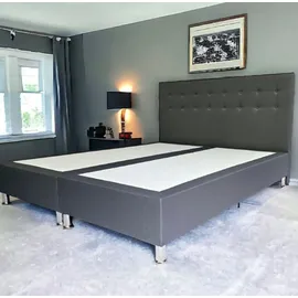 IHG Boxspringbett MANILA anthrazit 180x200 cm ohne Matratze, & Topper