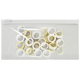 topmatic® Gleitverschlussbeutel mit Bodenfalte 22,0 x 11,5 cm transparent/weiß 1 St.