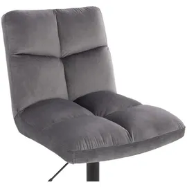 Home Deluxe Pokerstuhl Samt hellgrau 4er Set
