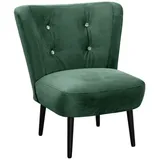 58 aufm Kessel Cocktailsessel Kayleigh Samtvelours 68 x 80 x 69 cm Grün mit Relax-Funktion