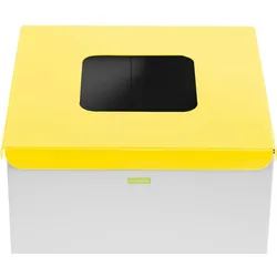 ulsonix Abfalleimer - 60 L - weiß - Wertstoff-Label