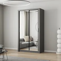 fabryka mebli idźczak Schwebetürenschrank Milan 120 x 215 x 64 cm Grau