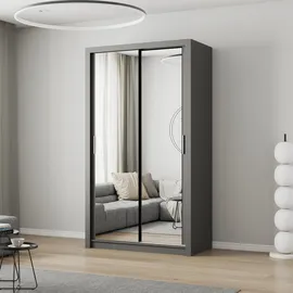 fabryka mebli idźczak Schwebetürenschrank Milan 120 x 215 x 64 cm Grau