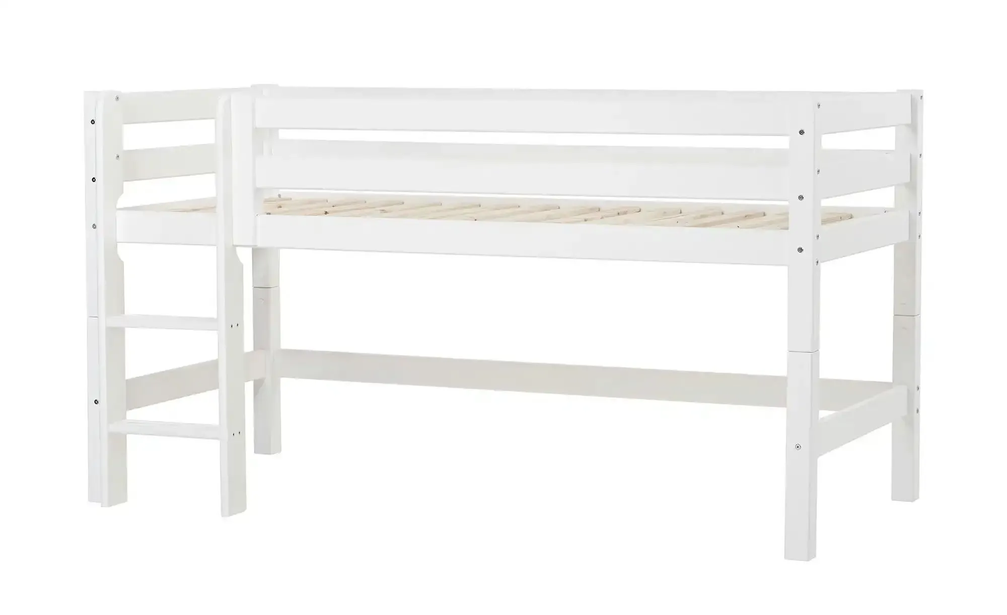 Hoppekids Hochbett  ECO Luxury ¦ weiß ¦ Maße (cm): B: 104 H: 114