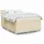 vidaXL Boxspringbett mit Matratze Creme 140x190 cm Stoff - Creme