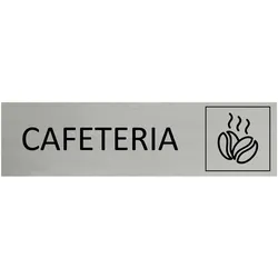 CombiCraft Aluminium Türschild Cafeteria 165x45mm mit 3M-Tape