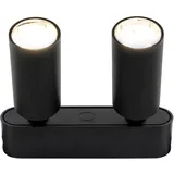 Brilliant LED-Spot Click & Shine Tube 2er Sand-Schwarz 11,5 cm x 10 cm x 3,1 cm