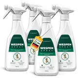 Silberkraft Wespenspray Silberkraft Wespenspray, Spray zur Wespenabwehr, Anti-Wespen-Mittel, 500 ml, 4-St., hilft gegen Wespennester, Repellent mit Sofort- und Langzeitwirkung